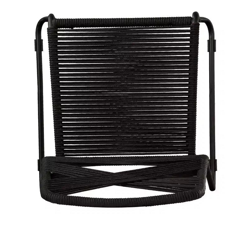 Chaises d'extérieur empilables en corde Holly & Martin Padko - Lot de 2 - Noir - SEI