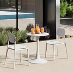 WestinTrends Playa Chaise de salle à manger de patio moderne empilable en plastique polypropylène (lot de 2)