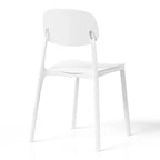 WestinTrends Playa Chaise de salle à manger de patio moderne empilable en plastique polypropylène (lot de 2)