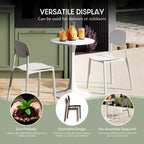WestinTrends Playa Chaise de salle à manger de patio moderne empilable en plastique polypropylène (lot de 2)