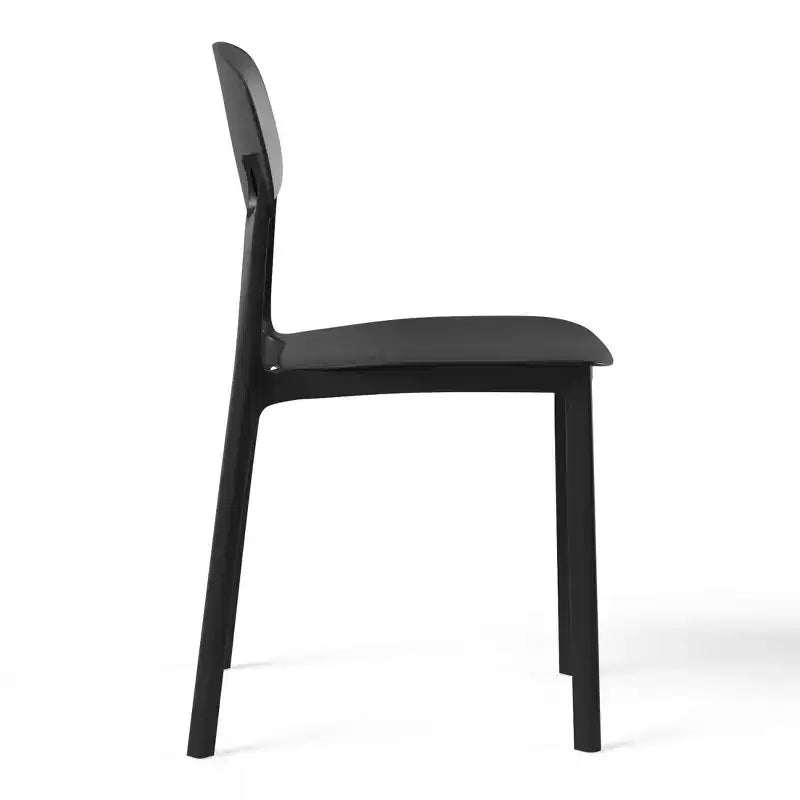 WestinTrends Playa Chaise de salle à manger de patio moderne empilable en plastique polypropylène (lot de 2)