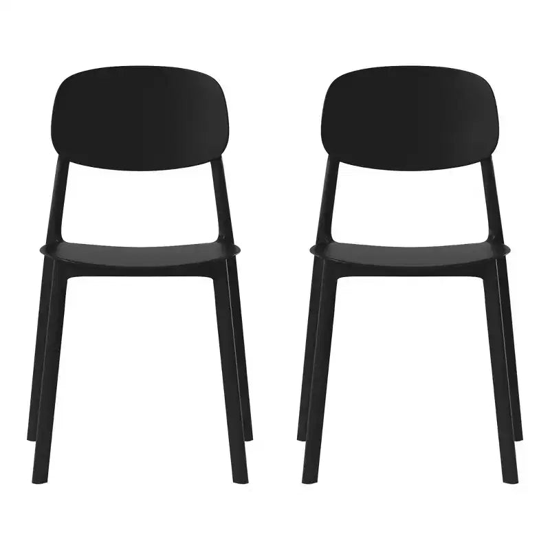 WestinTrends Playa Modern Stackable Polypropylene Plastic Patio Dining Chair (Set of 2)
