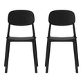 WestinTrends Playa Modern Stackable Polypropylene Plastic Patio Dining Chair (Set of 2)