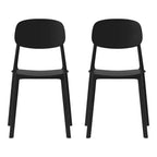 WestinTrends Playa Modern Stackable Polypropylene Plastic Patio Dining Chair (Set of 2)
