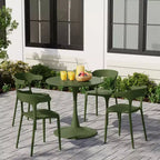 WestinTrends Playa Sedia da pranzo impilabile moderna in plastica in resina (set da 4)
