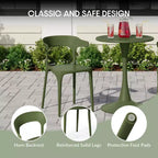 WestinTrends Playa Sedia da pranzo impilabile moderna in plastica in resina (set da 4)