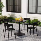 WestinTrends Playa Sedia da pranzo impilabile moderna in plastica in resina (set da 4)