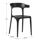 WestinTrends Playa Sedia da pranzo impilabile moderna in plastica in resina (set da 4)
