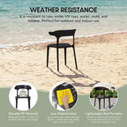 WestinTrends Playa Sedia da pranzo impilabile moderna in plastica in resina (set da 4)
