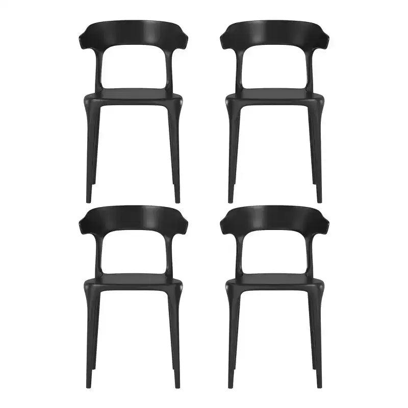 WestinTrends Playa Modern Stackable Resin Plastic Patio Dining Chair (Set of 4)