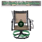 CLIHOME Fauteuil à bascule pivotant à 360° en aluminium toutes saisons pour extérieur (lot de 6)