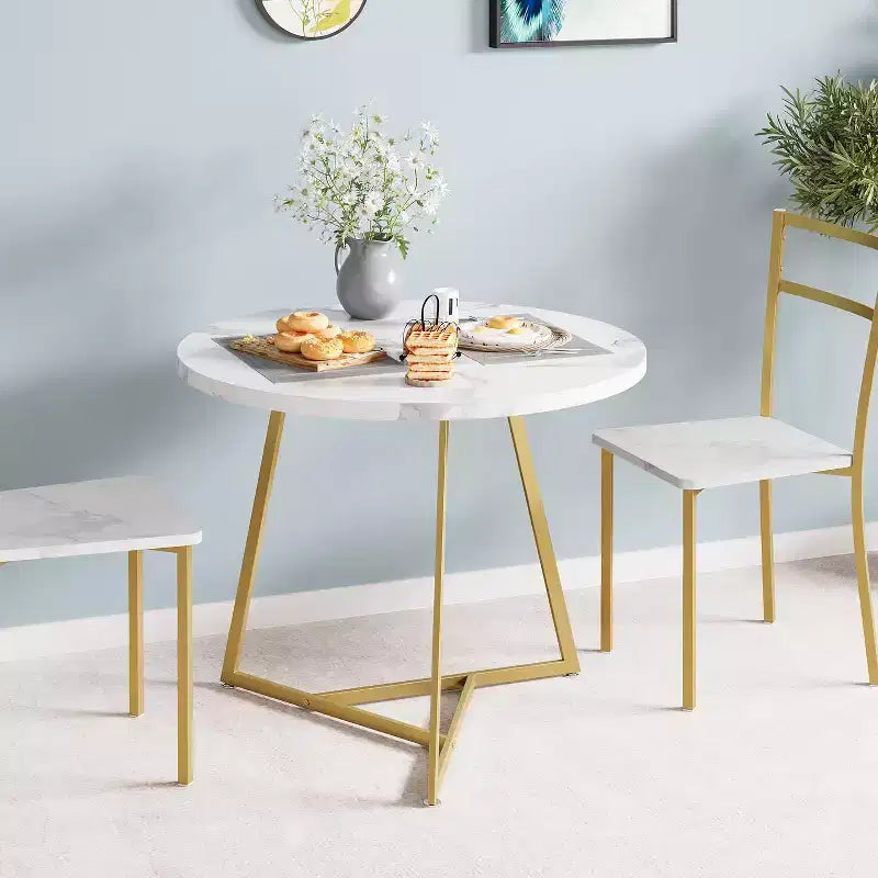 Set da tavolo da pranzo per 2, tavolo da cucina con 2 sedie imbottite, set da tavolo rotondo per appartamento, angolo colazione, sala da pranzo e piccoli spazi