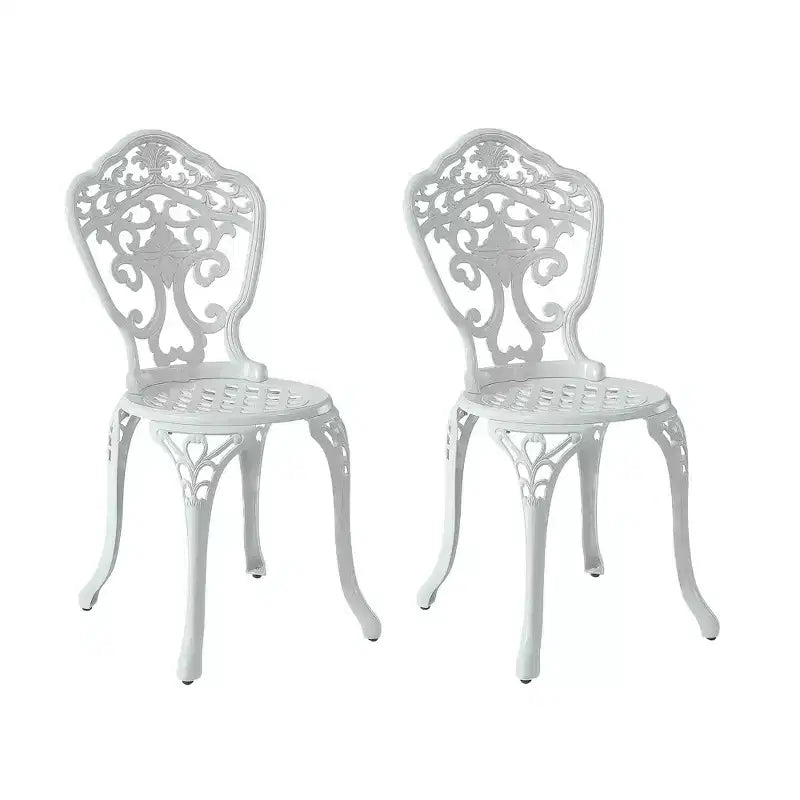 CLIHOME Cast Aluminum Bistro Patio Chairs(Set of 2)