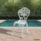 CLIHOME Sedie da Bistrò per Patio in Alluminio Pressofuso (Set da 2)