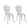 CLIHOME Modern Cast Aluminum Bistro Chairs(Set of 2)