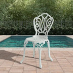 CLIHOME Chaises de bistrot modernes en fonte d'aluminium (Lot de 2)