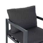 Set di 2 sedie da pranzo per esterni, sedie da patio con telaio in alluminio per tutte le stagioni con cuscini