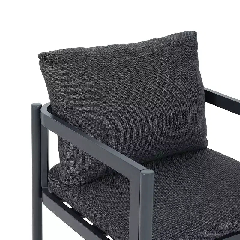 Set di 2 sedie da pranzo per esterni, sedie da patio con telaio in alluminio per tutte le stagioni con cuscini