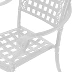 CLIHOME Sedia da pranzo in alluminio pressofuso cava con schienale a forma di fiore per patio esterno (set da 2)