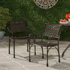 Christopher Knight Home Canterbury Chaises de salle à manger d'extérieur en aluminium (lot de 2)