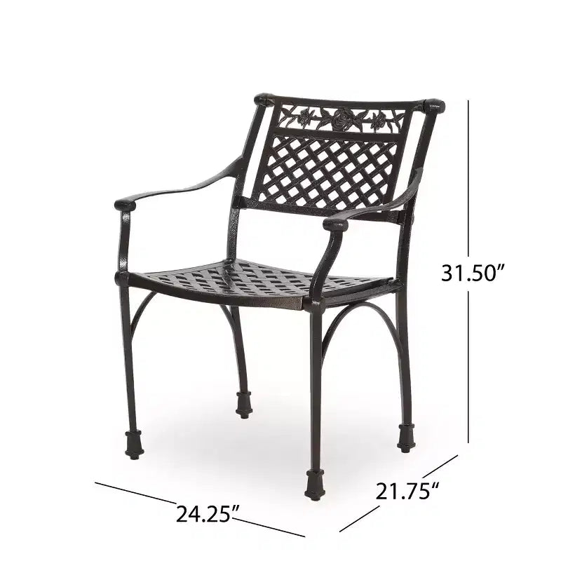 Christopher Knight Home Canterbury Chaises de salle à manger d'extérieur en aluminium (lot de 2)