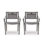 Christopher Knight Home Canterbury Chaises de salle à manger d'extérieur en aluminium (lot de 2)