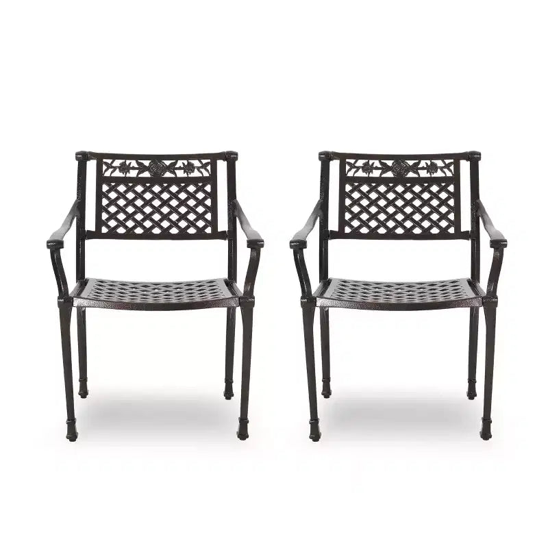 Christopher Knight Home Canterbury Chaises de salle à manger d'extérieur en aluminium (lot de 2)