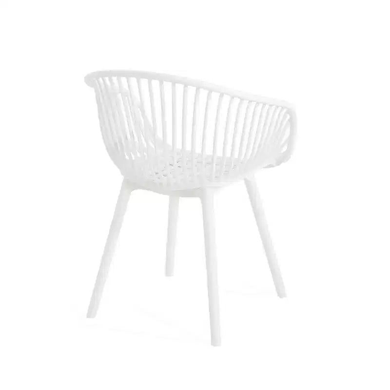 Chaise de salle à manger moderne en polypropylène Christopher Knight Home Ari Patio Mykonos avec dossier ajouré (lot de 2)