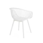 Chaise de salle à manger moderne en polypropylène Christopher Knight Home Ari Patio Mykonos avec dossier ajouré (lot de 2)