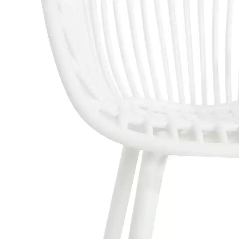 Chaise de salle à manger moderne en polypropylène Christopher Knight Home Ari Patio Mykonos avec dossier ajouré (lot de 2)