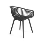 Chaise de salle à manger moderne en polypropylène Christopher Knight Home Ari Patio Mykonos avec dossier ajouré (lot de 2)