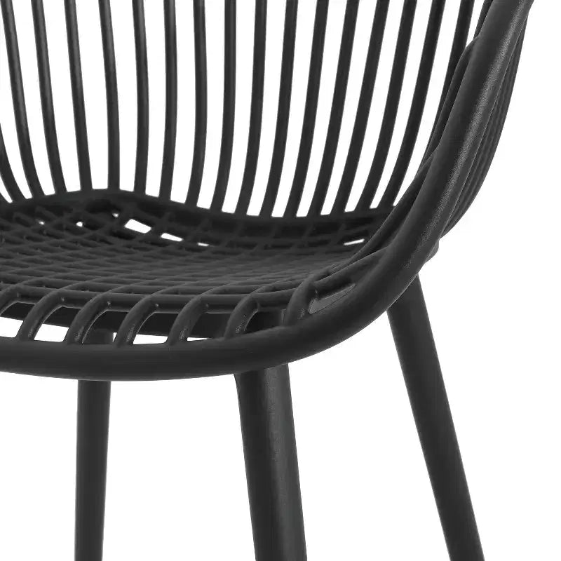 Chaise de salle à manger moderne en polypropylène Christopher Knight Home Ari Patio Mykonos avec dossier ajouré (lot de 2)