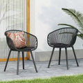 Christopher Knight Home Ari Patio Modern Mykonos Polypropylene Dining Chair With Cutout Design Backrest (Set of 2)