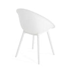 Christopher Knight Home Sedia da pranzo Lysander moderna da patio in polipropilene con schienale traforato a rombi (set da 2)