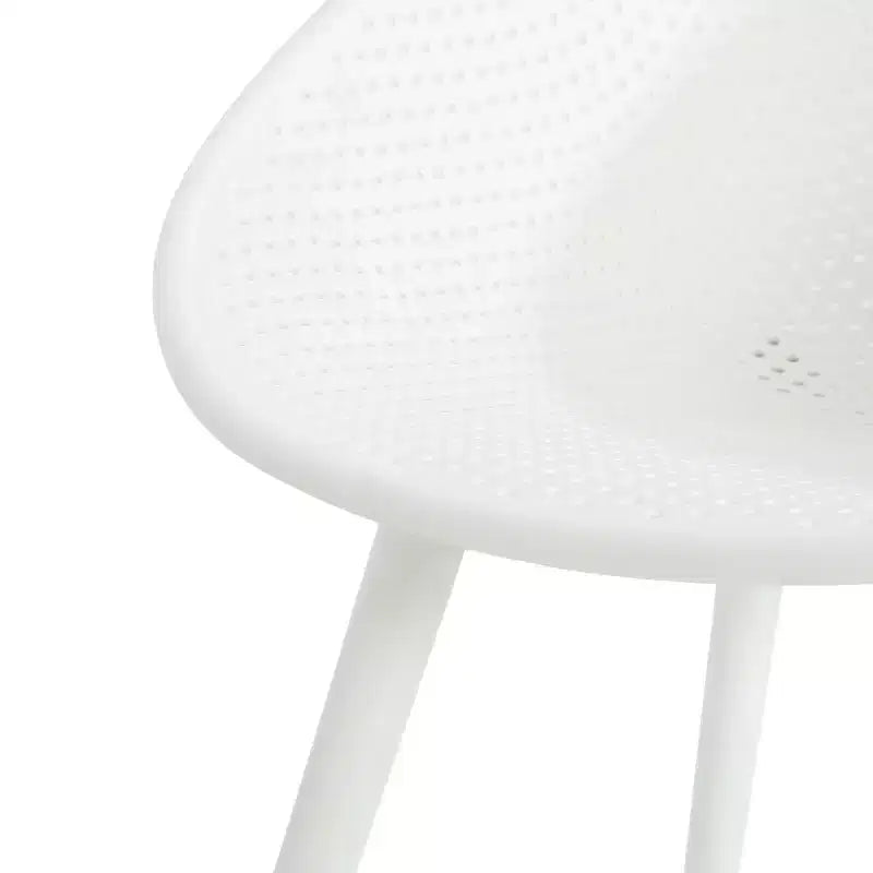 Christopher Knight Home Sedia da pranzo Lysander moderna da patio in polipropilene con schienale traforato a rombi (set da 2)