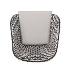 GDFStudio Hardaway Sedie da pranzo da esterno in vimini e ferro con cuscino (set da 2)