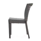 Christopher Knight Home Robin Chaises de salle à manger d'extérieur empilables avec rotin et cadre en fer (lot de 4)