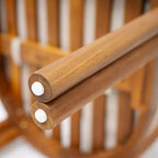 Christopher Knight Home Chaises de salle à manger rustiques Dravik en bois d'acacia avec accoudoirs, dossier incurvé et coussins (lot de 2)