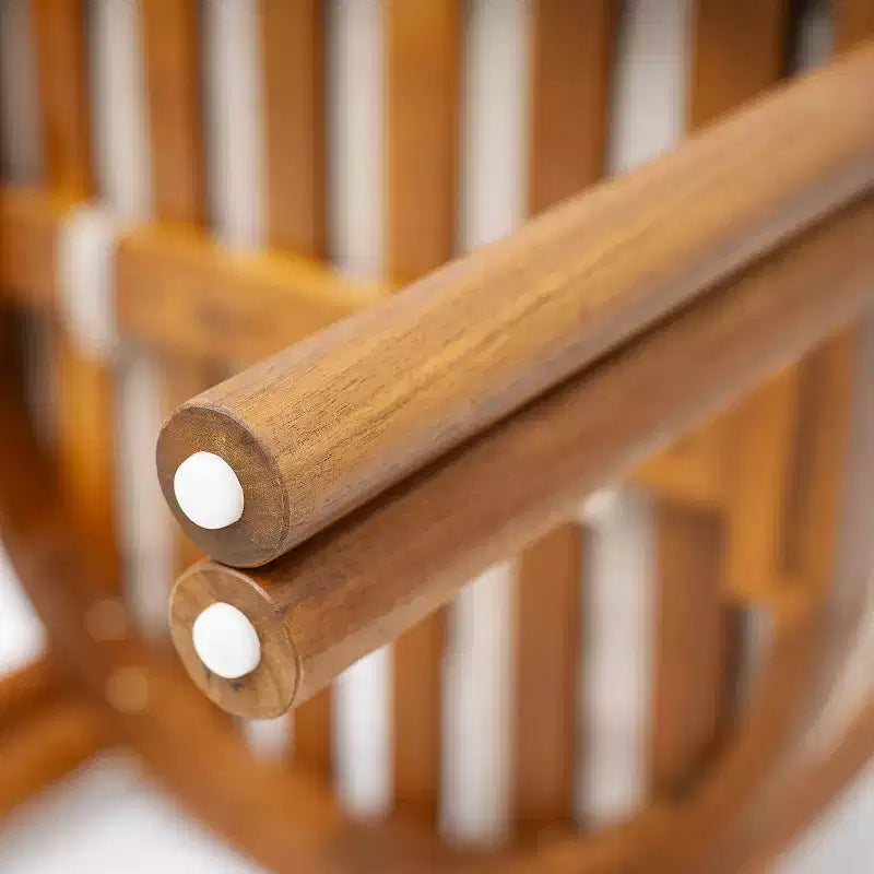 Christopher Knight Home Chaises de salle à manger rustiques Dravik en bois d'acacia avec accoudoirs, dossier incurvé et coussins (lot de 2)