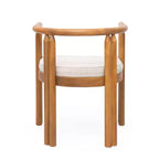 Christopher Knight Home Chaises de salle à manger rustiques Dravik en bois d'acacia avec accoudoirs, dossier incurvé et coussins (lot de 2)