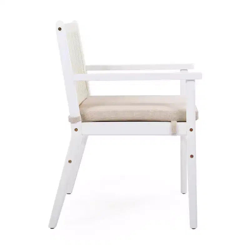 Christopher Knight Home Aurora Sedie da pranzo rustiche da esterno in legno di acacia con trama in corda (set da 2)