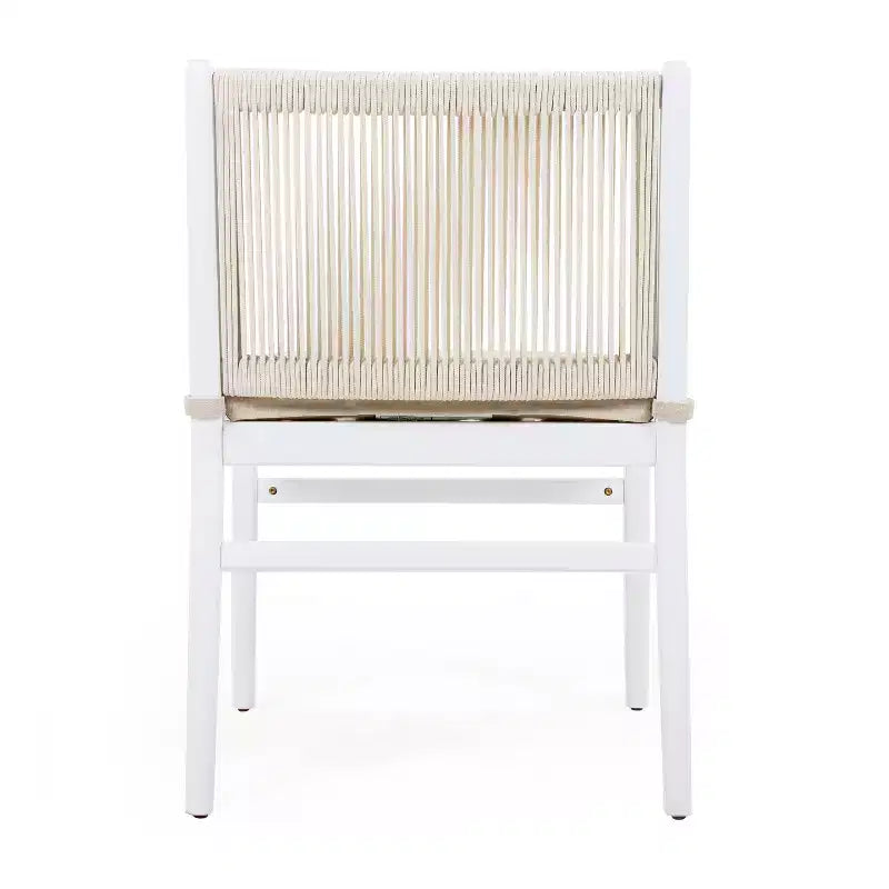 Christopher Knight Home Aurora Sedie da pranzo rustiche da esterno in legno di acacia con trama in corda (set da 2)