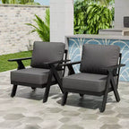 EAGLE PEAK Urban Slate Set di 2 poltrone moderne da esterno con cuscini spessi