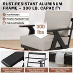 EAGLE PEAK Urban Slate Set di 2 poltrone moderne da esterno con cuscini spessi