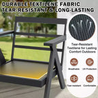 EAGLE PEAK Urban Slate Set di 2 poltrone moderne da esterno con cuscini spessi