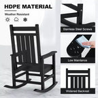 Acekool Sedia a Dondolo da Esterno Extra Large in HDPE, Dondolo in Polietilene Resistente a Tutte le Condizioni Atmosferiche, Dondolo da Portico con Schienale Alto e Supporto Robusto