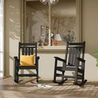 Acekool Oversized HDPE Rocking Chair for Outdoors, All-Weather Resistant Poly Plastic Rocker, High Back Porch Rocker with Heavy-Duty Support