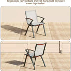 Set Acekool di 6 Sedie da Pranzo da Esterno Moderne in Alluminio con Tessuto Textilene ad Asciugatura Rapida, Sedute Ergonomiche per Patio, Grigio