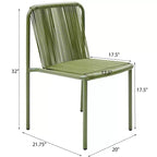 Christopher Knight Home Balfour - Sedie da pranzo moderne da esterno impilabili in rattan e ferro (set di 2)