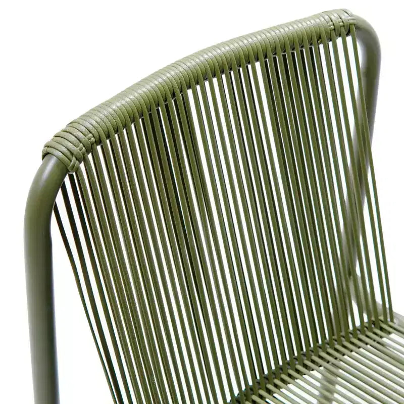 Christopher Knight Home Balfour - Sedie da pranzo moderne da esterno impilabili in rattan e ferro (set di 2)